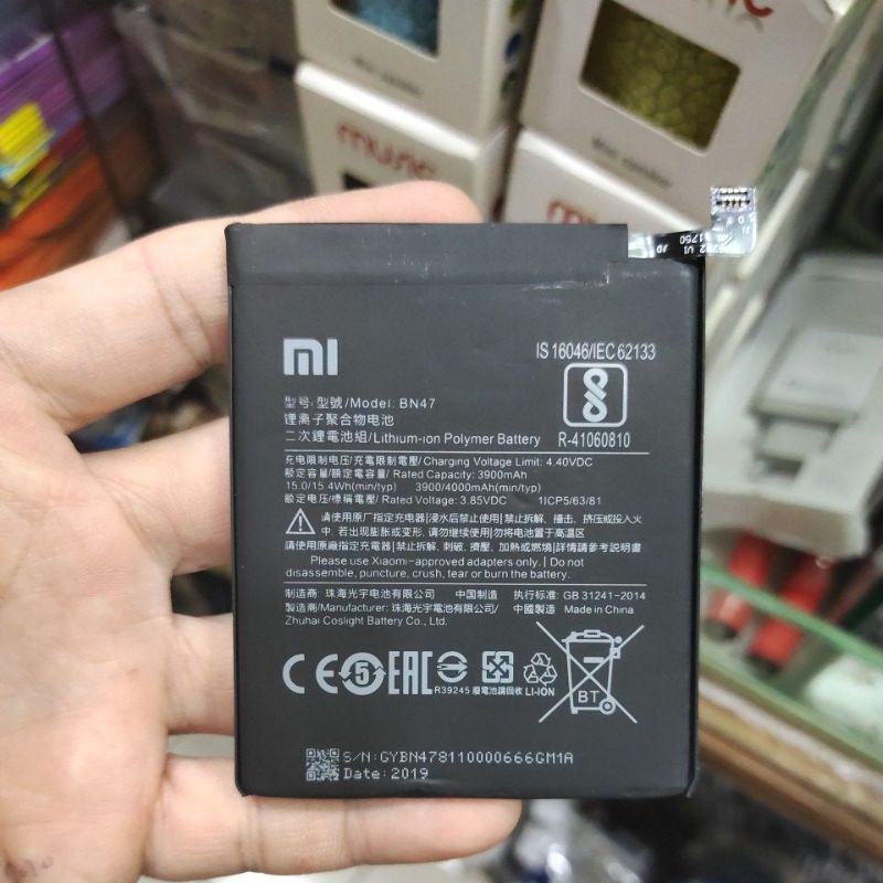 XIAOMI BM35 / MI4C ,  XIAOMI REDMI 5+ / REDMI 5 PLUS / BN44 , XIAOMI REDMI 6 PRO / REDMI A2 LITE / BN47 , XIAOMI MI NOTE 2 / BM48 baterai battery batle batt MANTUL MURAH MERIAH