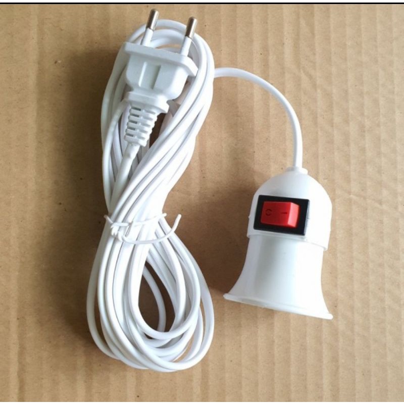 Fitting Gantung Kabel 5 Meter / Fitting Kabel + Saklar On Off / Fitting Lampu