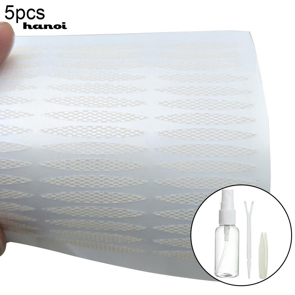 HN❤5Sheets Invisible Double Eyelid Tape Adhesive Sticker with Tweezers Spray Bottle