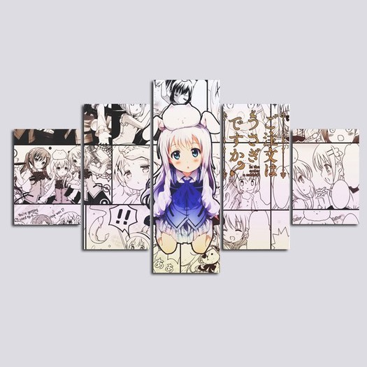 HIASAN DINDING SET ANIME GOCHUUMON CHINO KAFUU SPECIAL EDITION