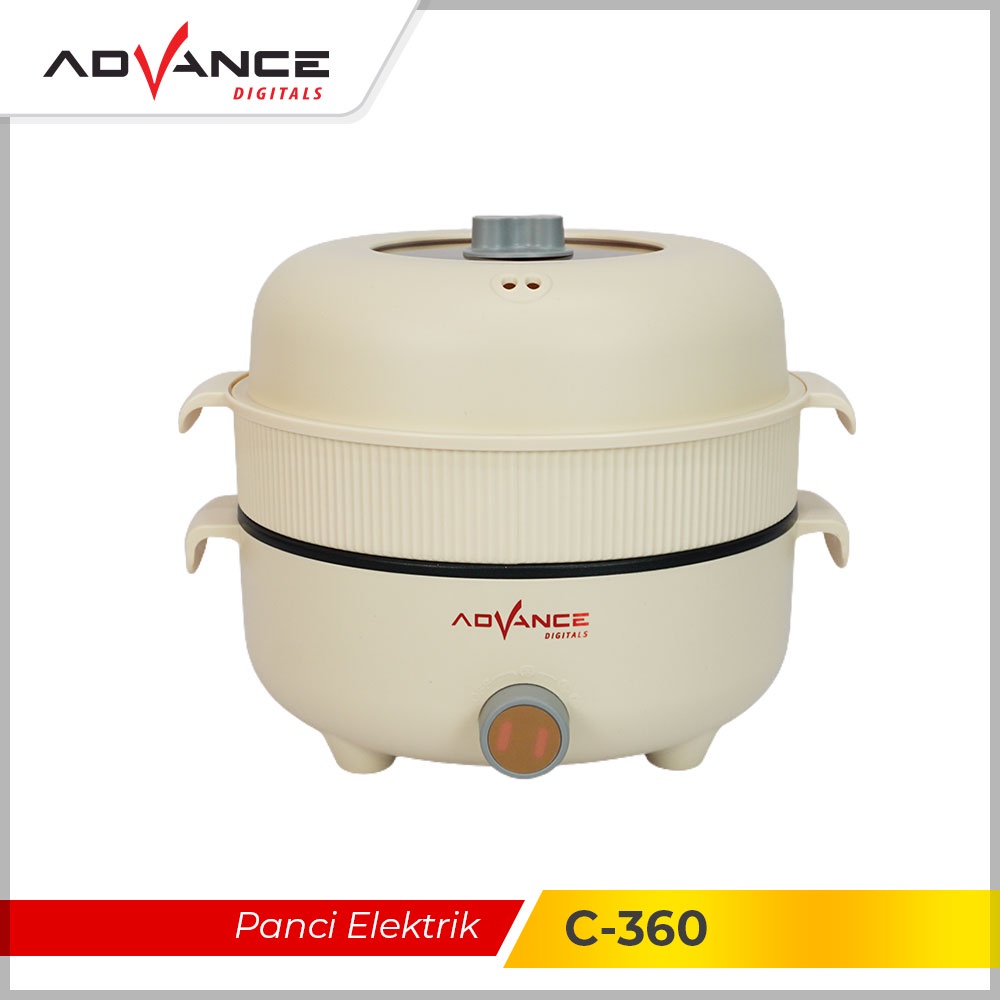 Advance Digitals C-360 Panci Listrik Elektrik Multifungsi Warmer Steamer Cooker 26 Cm I Garansi Resmi 1 Tahun