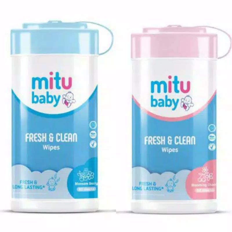 MITU BABY BOTOL WIPES 60 SHEET PINK/BLUE