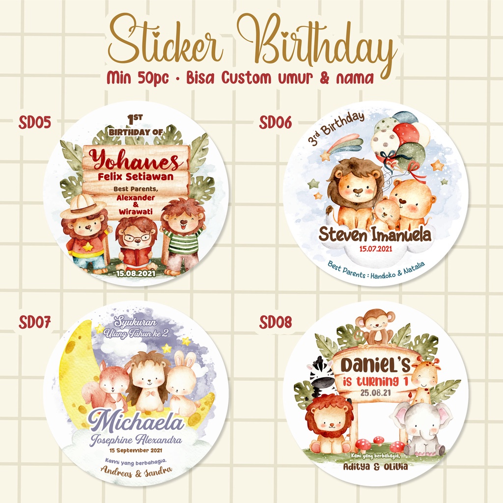 

STICKER SOUVENIR TUMPENG MINI / STIKER TUMINI KUE NASI KOTAK MURAH UNTUK BIRTHDAY BABY BORN ULTAH