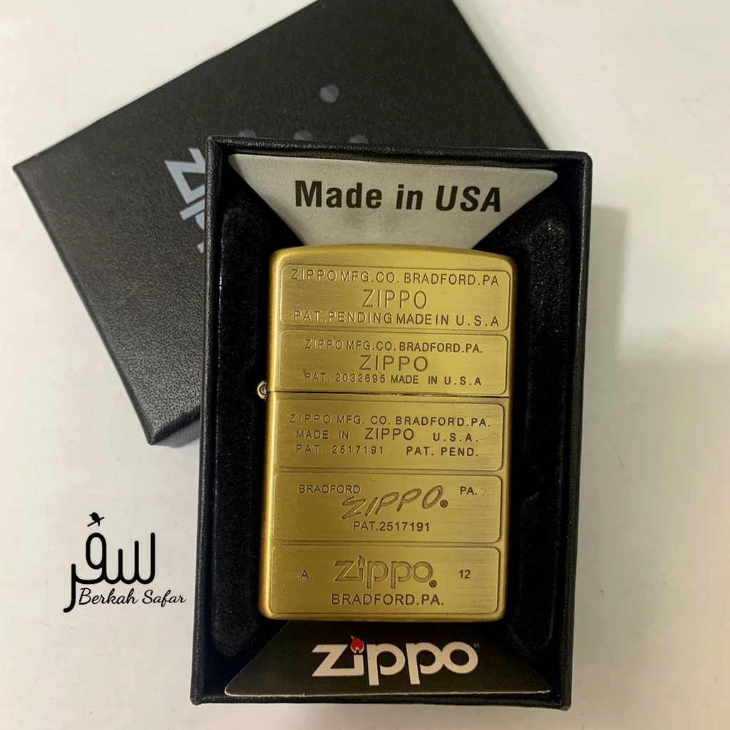 Korek Zippo Gold Full Engraving BradFord Zippo High Premium Quality Made In Usa &quot;Limited Edition&quot; - Free Box