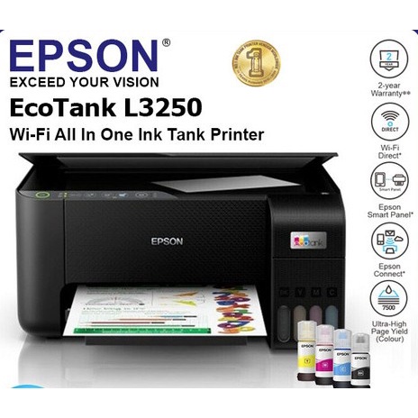 Epson Printer L3250 Pengganti L3150 All In One WiFi Printer Multifungsi Garansi Resmi Epson Indonesi