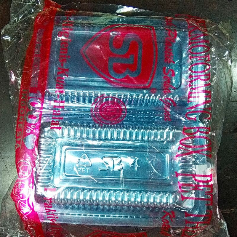 MIKA KUE 100PCS SB 4 -  KOTAK PLASTIK SERBAGUNA - PET THERMOFORMING BOX