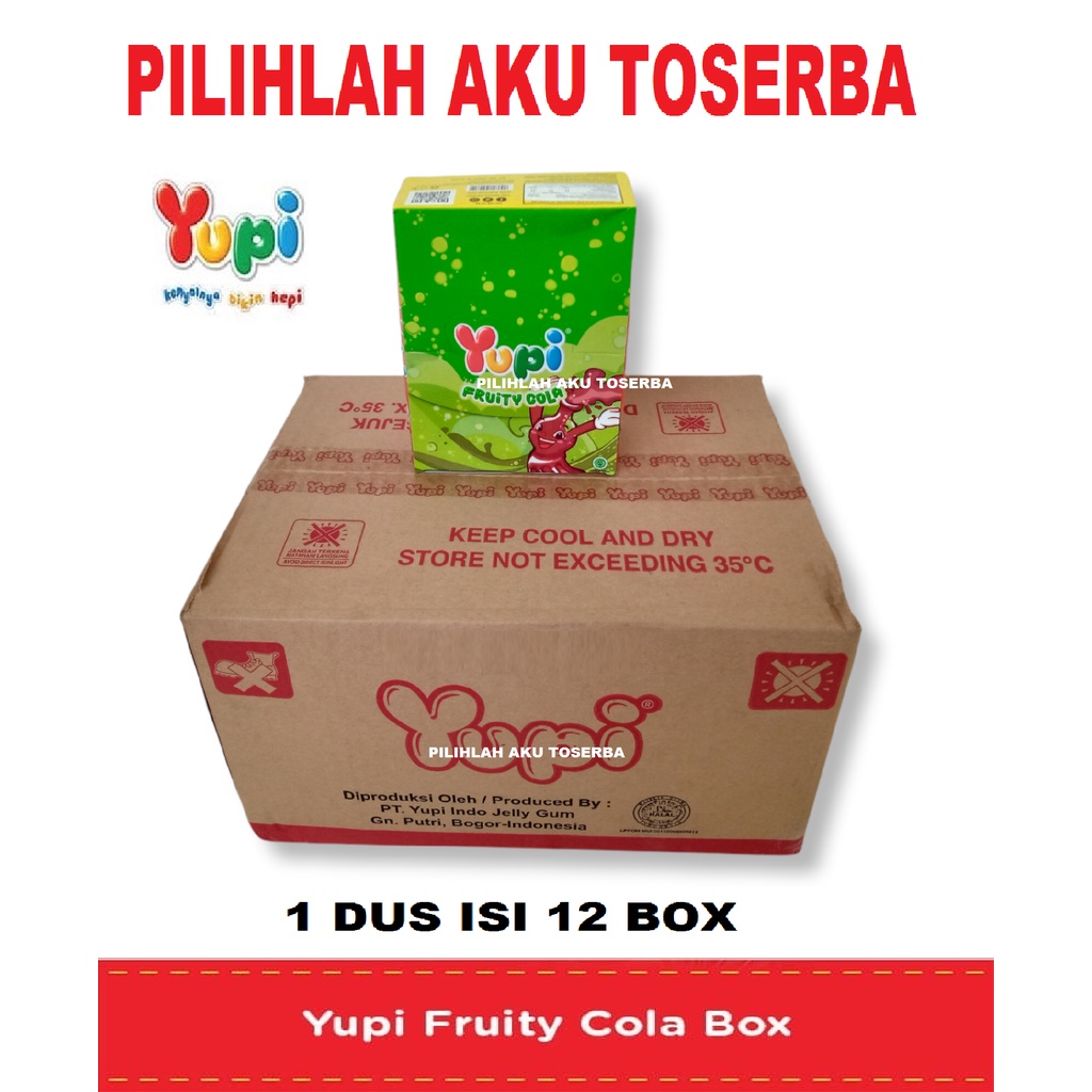 YUPI FRUITY COLA - ( HARGA 1 DUS ISI 12 BOX )