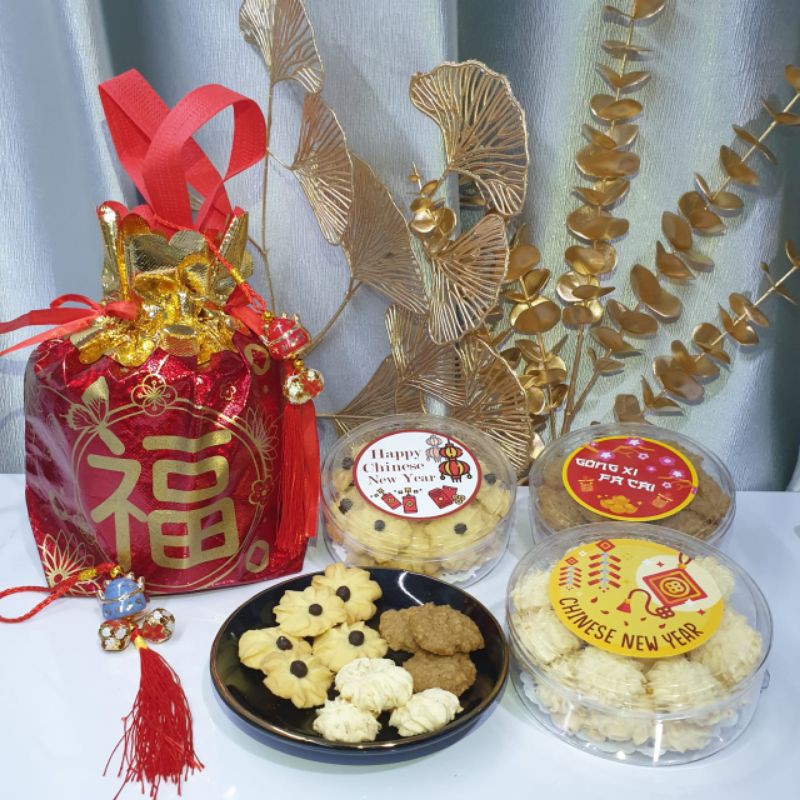 

Paket Parcel Lunar Hampers / Hampers Imlek Sincia Kue Kering PREMIUM HOMEMADE 2 Toples + Goodie Bag