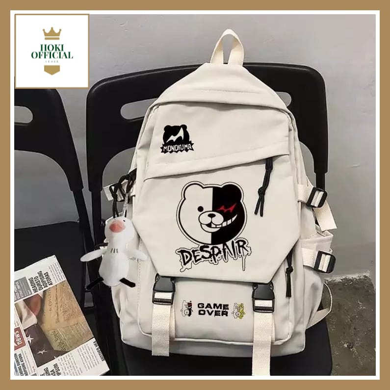 [COD] Monokuma Despair Attack On Titan Ransel Sekolah Pria Wanita Tas Sekolah Perempuan Ada Slot Laptop Kapasitas Besar HokiOfficial