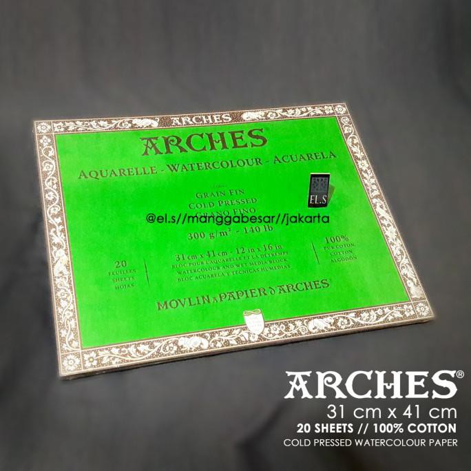 

Arches Aquarelle Watercolour 31 x 41 (Kertas Cat Air)