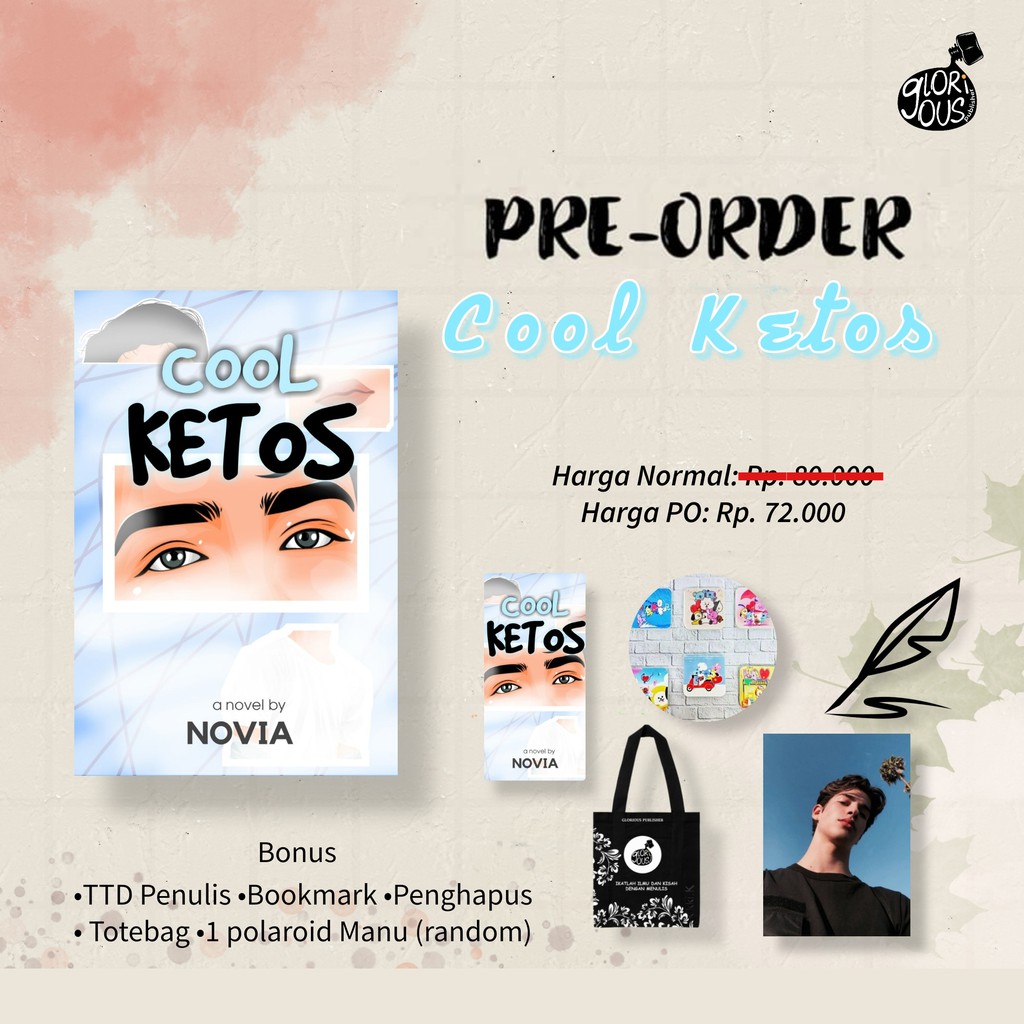 

Cool Ketos edisi TTD + Bookmark, Penghapus, Totebag, 1 Polaroid Manu - Novia