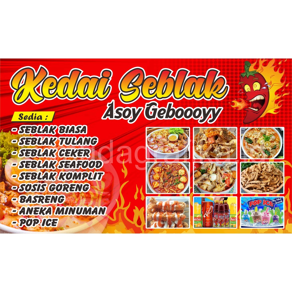 Jual Spanduk Kedai Seblak Warung Seblak Banner Seblak X Shopee