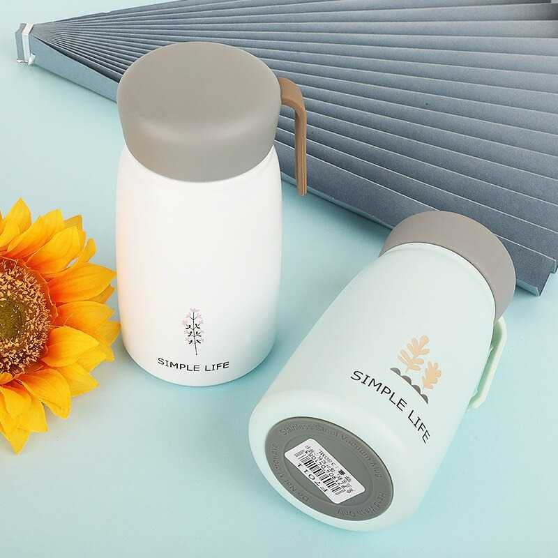 Botol Minum Anak Thermos Desain Lucu Stainless Bebas Racun BPA Free 380ML MEIKE - 7CHA07WH