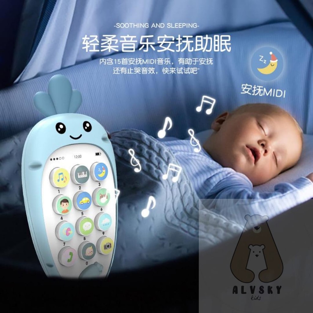 MAINAN EDUKASI PONSEL HANDPHONE BAYI BUNYI DENGAN LAMPU