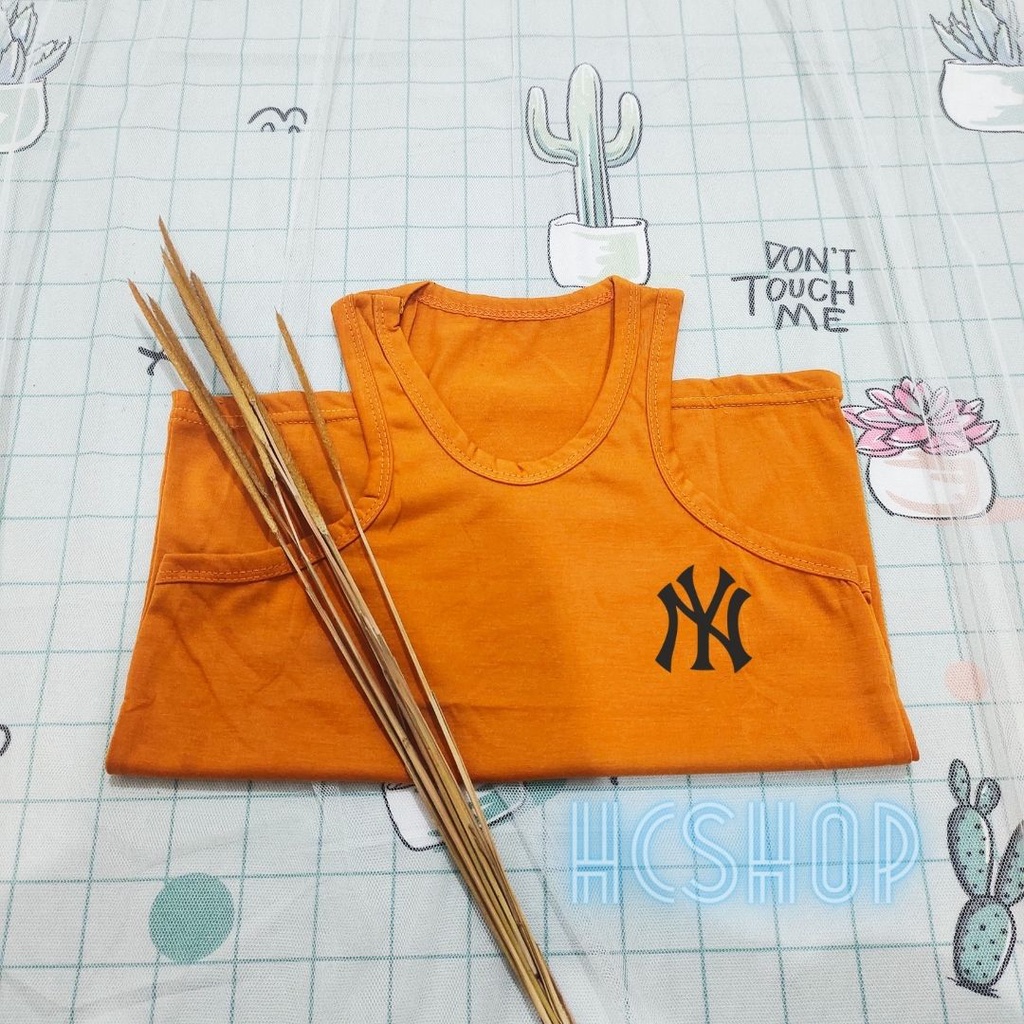 Singlet Anak baju kaos anak Logo NY Unisex Ideal Usia 2-16th Singlet Anak Anak Pakaian Anak Unisex Cowo Cewe