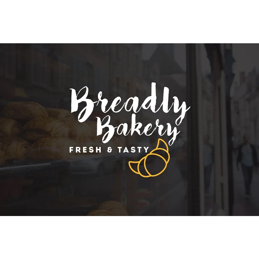 10 Bakery Shop Flat Script Logo