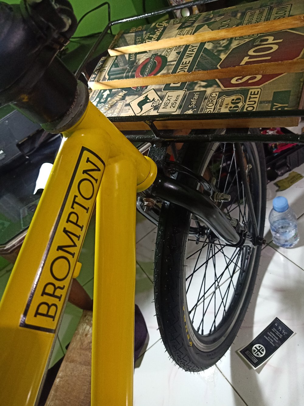 Stiker Logo Brompton Sticker Print And Cut Brompton Flag Anti Air Tahan Panas Lem Kuat Tahan Lama