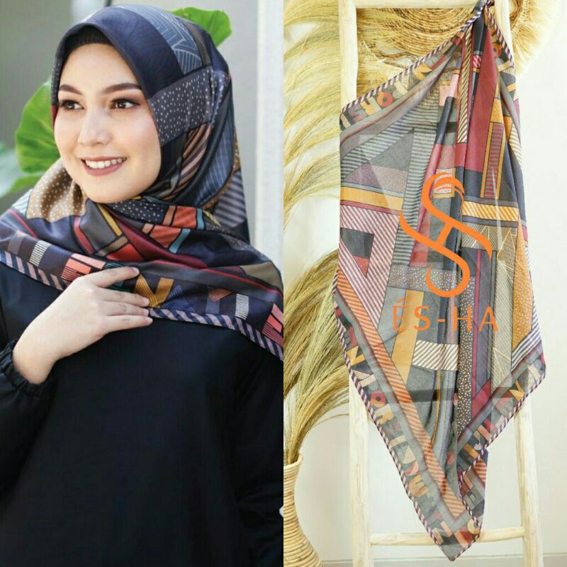 hijab deenay kw original by SH / hijab motif / hijab segiempat /