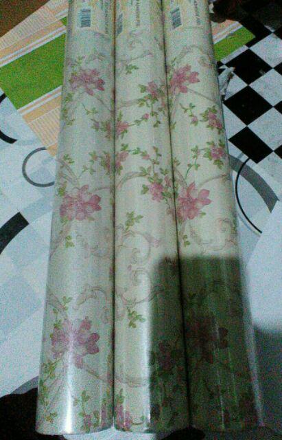 Batik Polos Rame Pinkk F4 - Wallpaper Dinding - Ukuran : 45cm X 10m - Jakarta Wallpaper