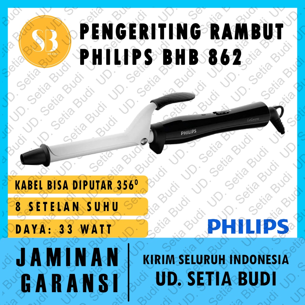 Alat Keriting Rambut Philips Hair Curler BHB-862 / BHB862 / BHB 862