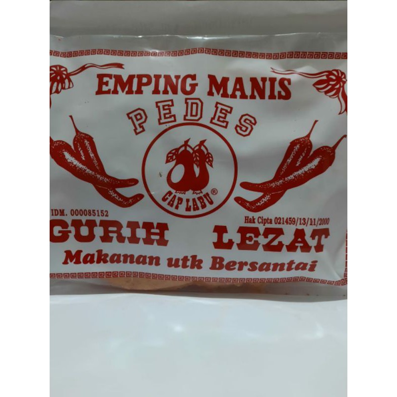 

Emping Mentah Pedas Manis Cap Labu 300gram