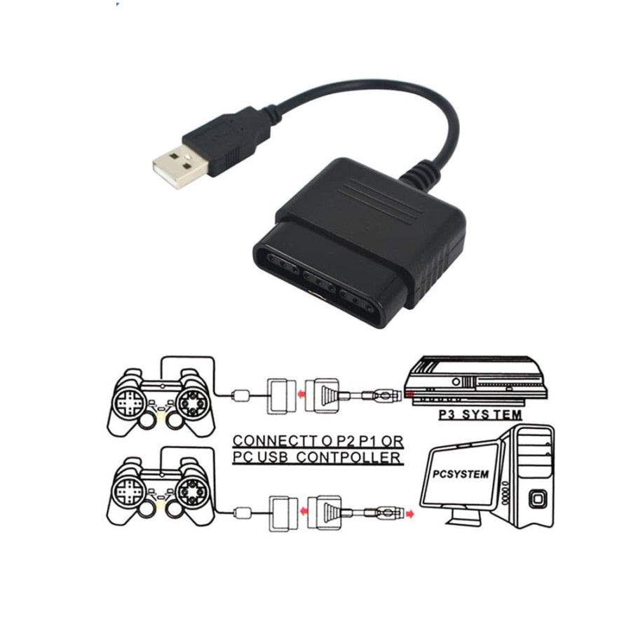 Converter Konverter USB 1 Slot Stik Stick PS2 ke PS3/PC/LAPTOP