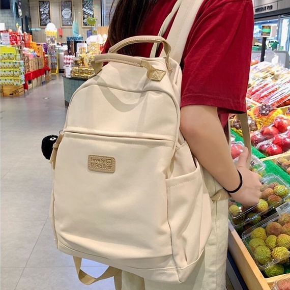 Tas ransel Pastel Maru Korean backpack Import polos Tas sekolah laptop lucu kuliah remaja perempuan ulzzang