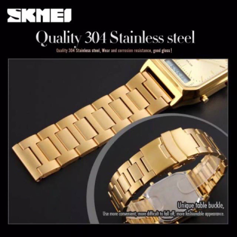 SKMEI 1220 Men's Retro Luxury Quartz Watch Three Time Zone Fashion Wristwatch