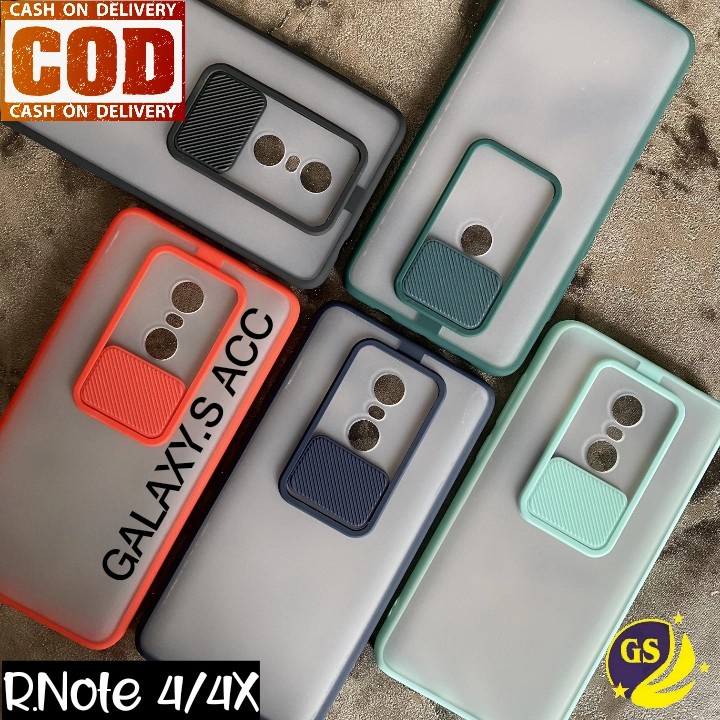 Xiaomi Redmi Note 10 5G Note 5 Pro 4 4X 4A 5A Slide Case Protection Camera Sliding Pelindung Kamera Matte Candy