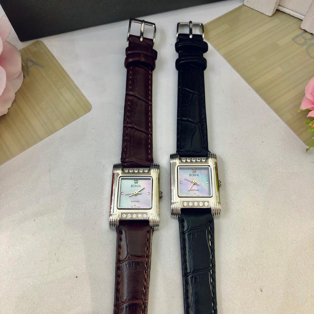 Limited Stock Jam Tangan Wanita Original Brand BONIA B246-2 Ladies Watch Bentuk Case Persegi Empat M