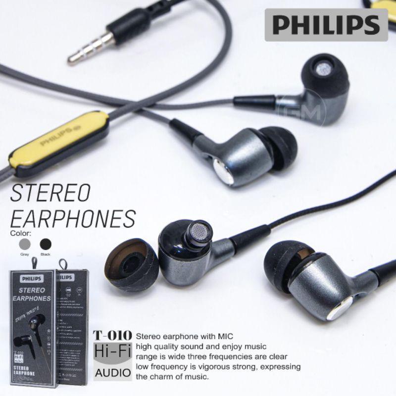 Hf Headset PHILIPS T-010 Stereo Earphone Packing Import