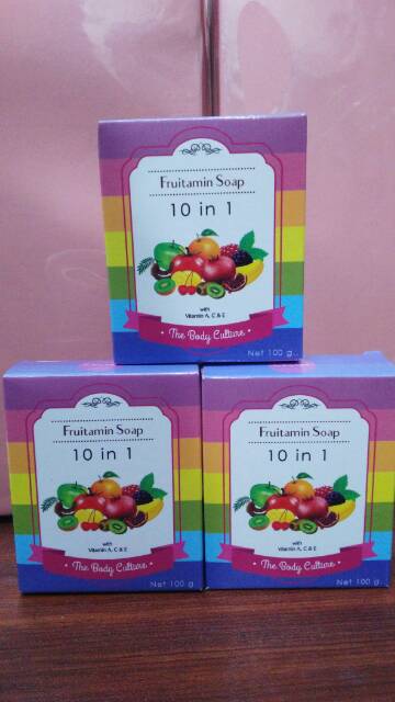 SABUN FRUITAMIN SOAP 10 IN 1 BPOM - RAINBOW SOAP