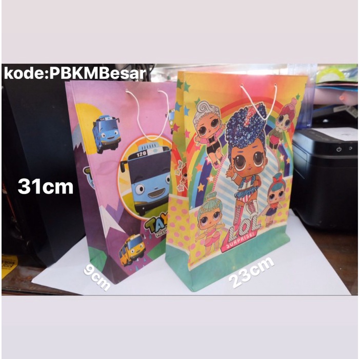 

READY COD paperbag karakter mix murah besar isi 10 GRATIS ONGKIR