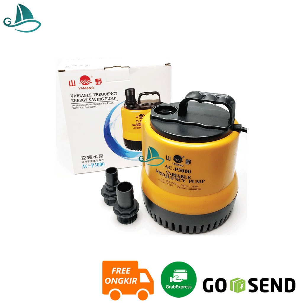Pompa Kolam Aquarium/Hidroponik Low Watt YAMANO ACP 5000 Pompa Celup Besar Jumbo Air Mancur