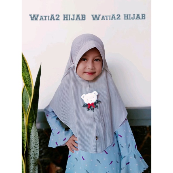 kerudung bergo anak plisket boneka