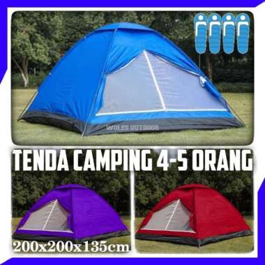 PROMO Tenda Camping Otomatis Biru Kapasitas 3 Orang Tenda Otomatis Outdoor &amp; Indoor Tenda Gunung serbaguna