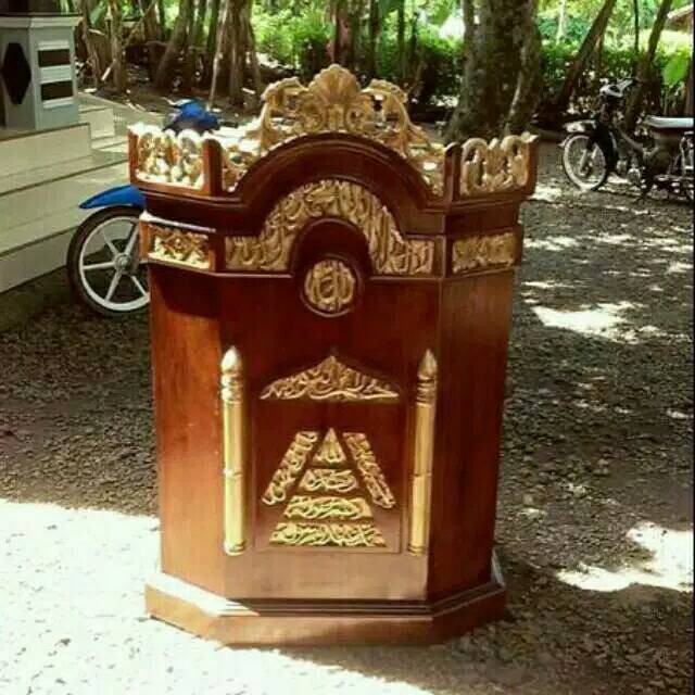 Mimbar masjid,Mimbar mushola,mimbar jati
