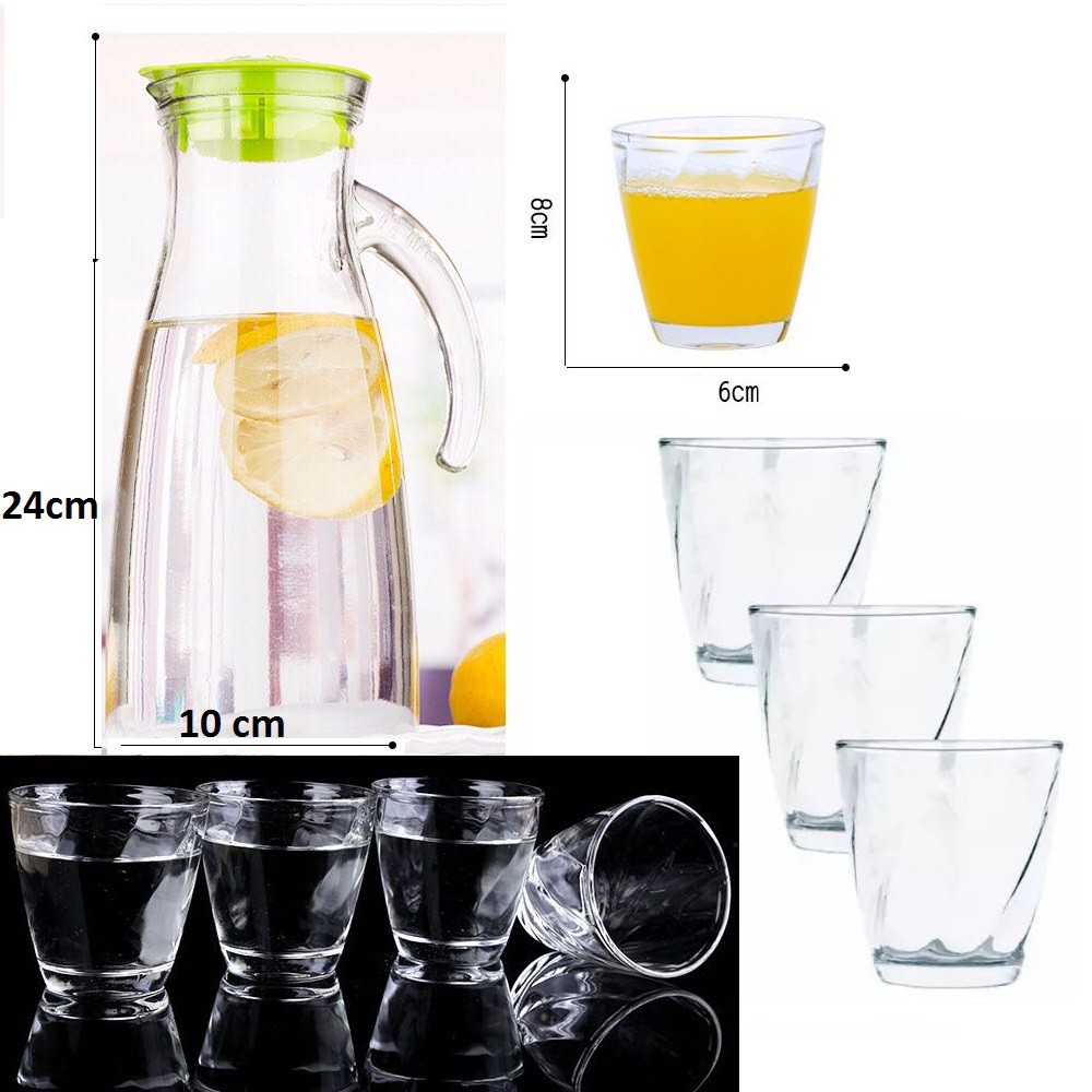 [5in1] WaterGlass Set | Gelas Ulir [2 Motif Pilihan]