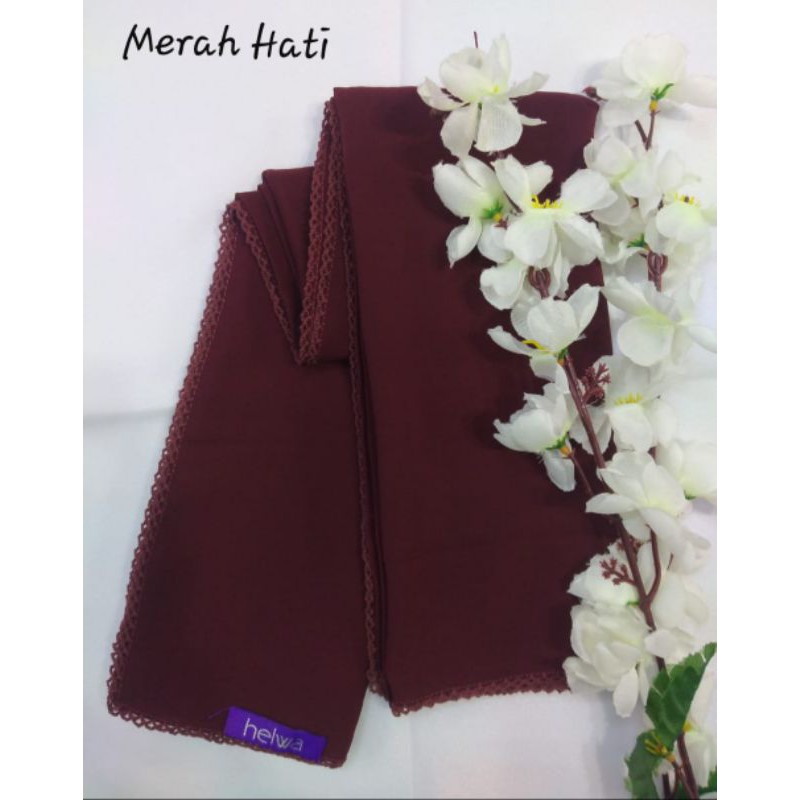 PASMINA BUTIK/PICOT part 2/ pashmina crocet-Merah hati