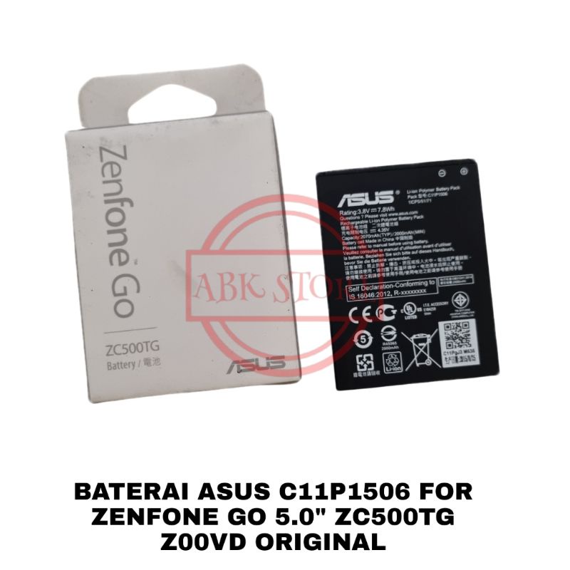 BATERAI BATTERY ASUS ZENFONE GO 5.0&quot; ZC500TG Z00VD C11P1506 BATRE ORIGINAL