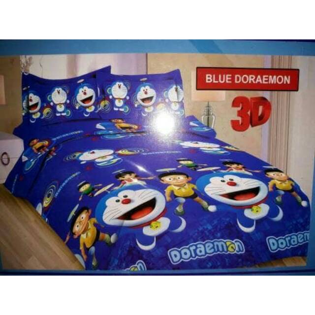 Sprei dan bedcover set doraemon