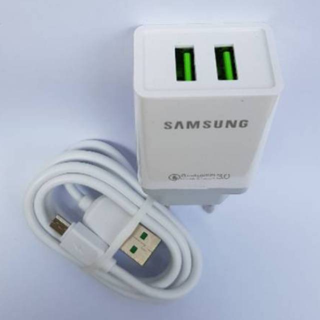 Charger 2 USB Qualcomm 3.0 (3.8A) murah - casan samsung/oppo/xiaomi