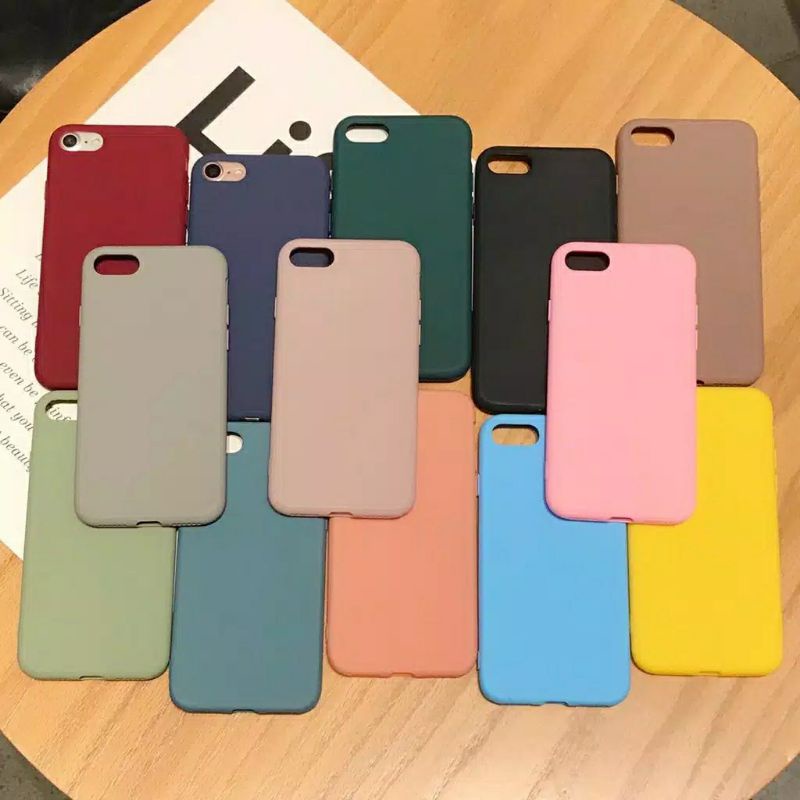 Case Hp polos bahan karet candy