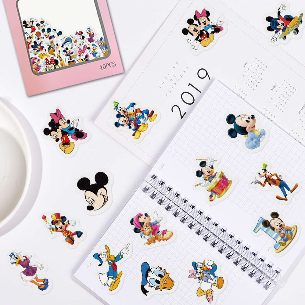 Mickey Mouse cartoon and paper hand account sticker pack photo album diary DIY hand account sticker pack 40 pieces