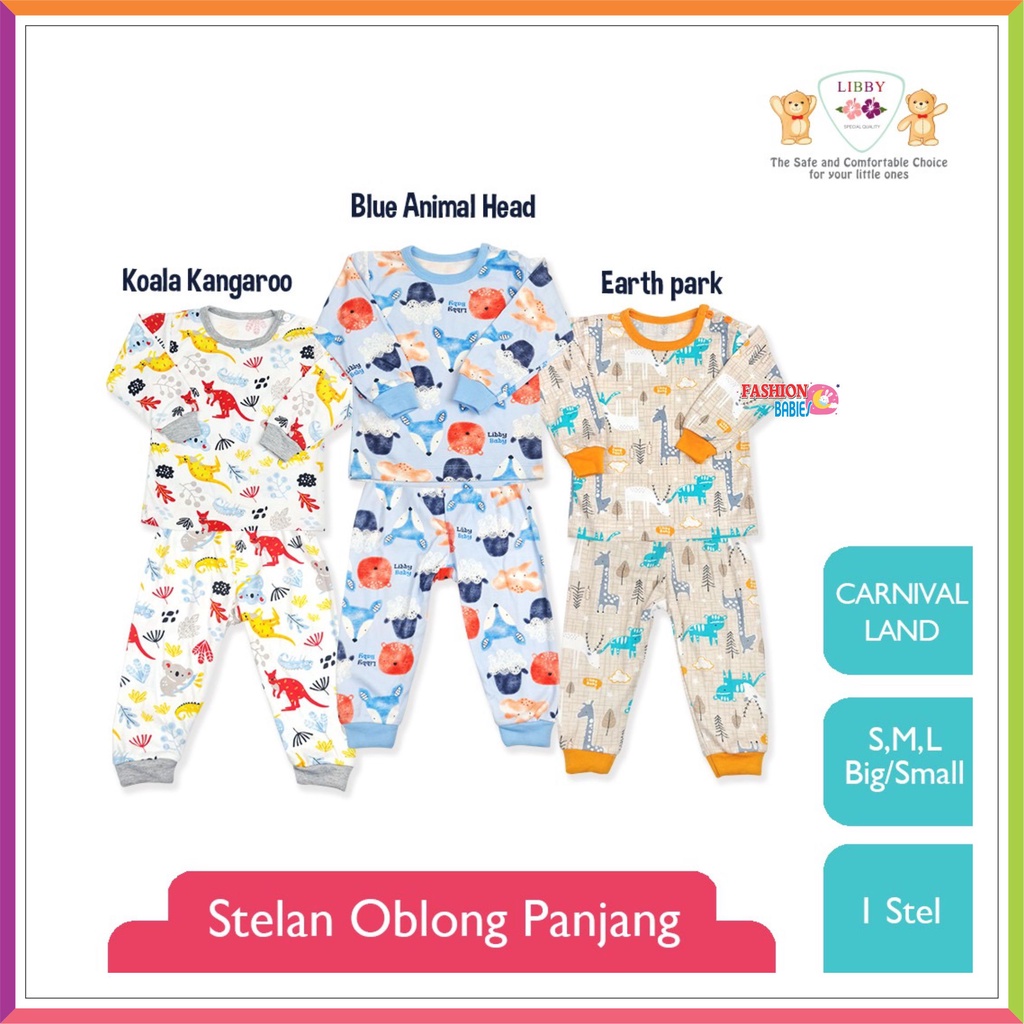 LIBBY PRINT MOTIF SETELAN PANJANG KANCING | MIX BOY GIRL HAPPY FOREST CARNIVAL ISLAND | LIBBY BABY S M L ❤ Fashionbabies ❤