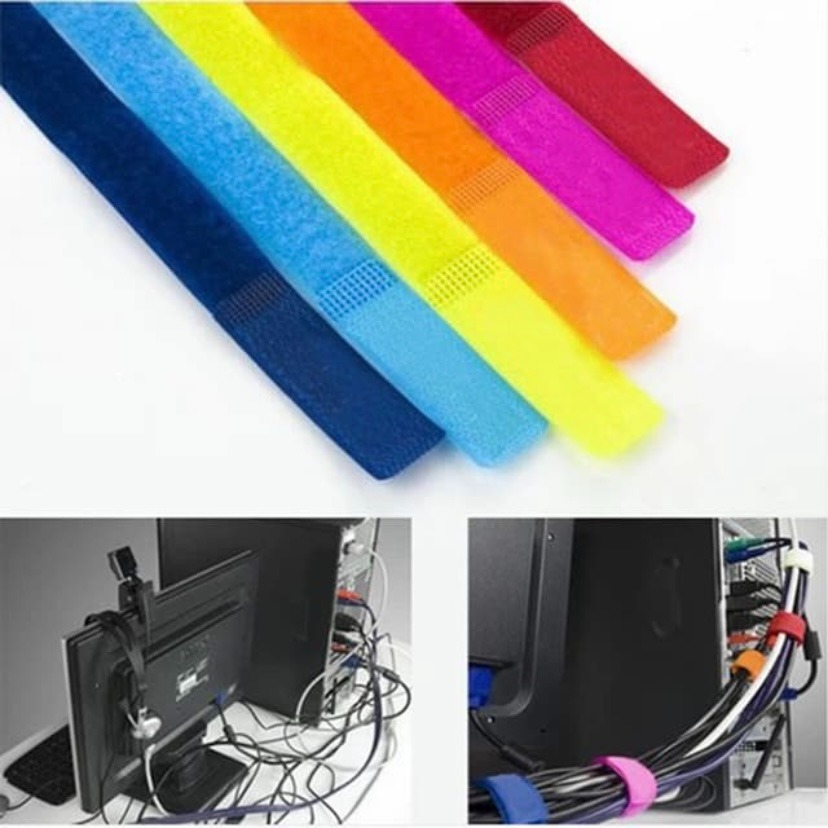 Velcro Strap Binder Cable Klip Organizer Pengikat Kabel