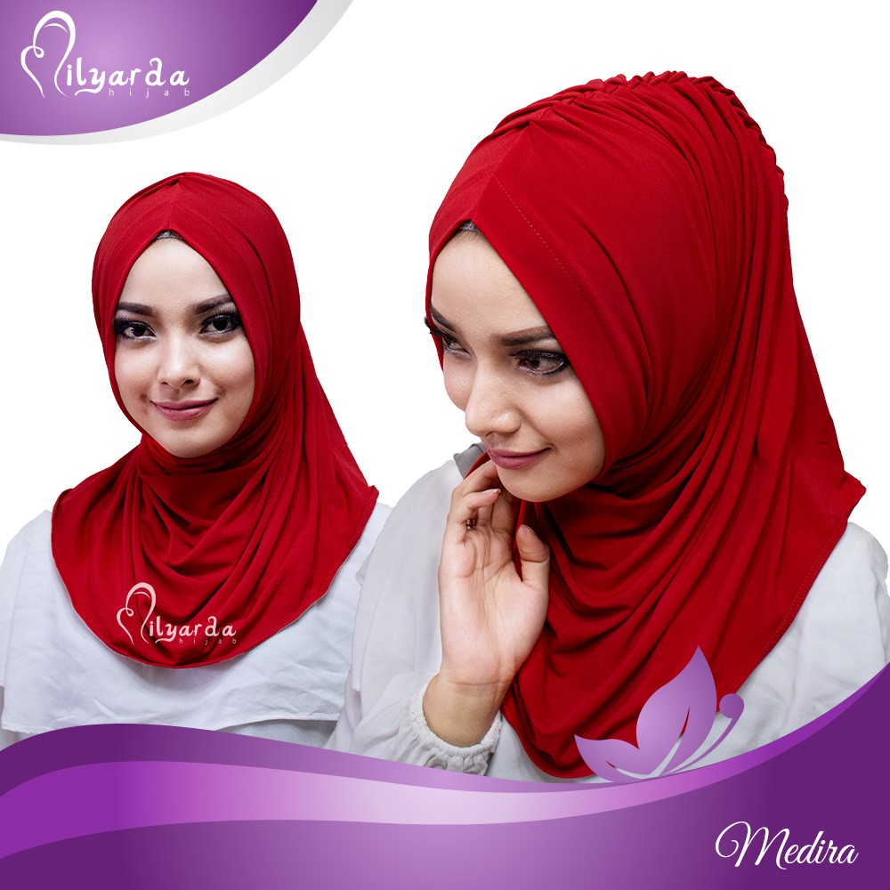 Milyarda Hijab Instan Medira Fashion Kerudung Jilbab Syari Pashmina Instan Terbaru 2021