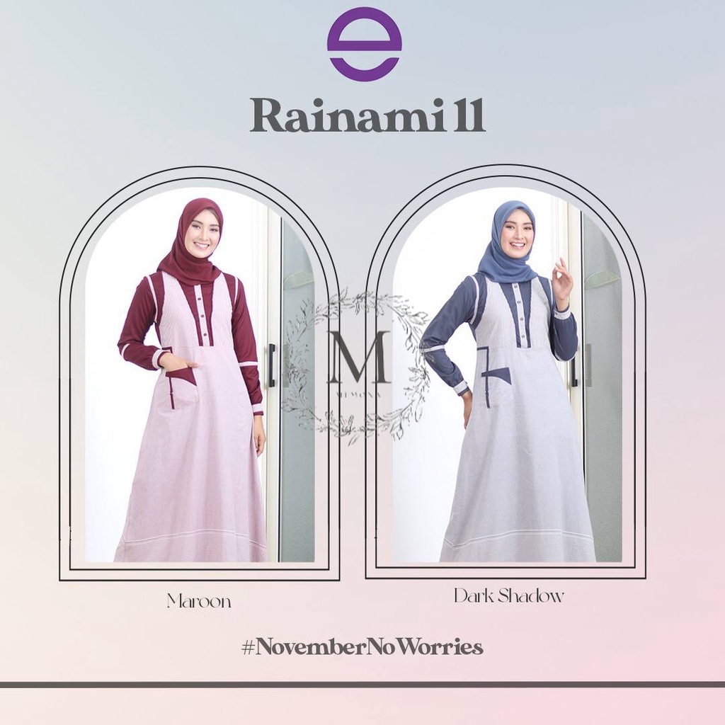 GAMIS ETHICA RAINAMI 11 MAROON DARK SHADOW TERBARU