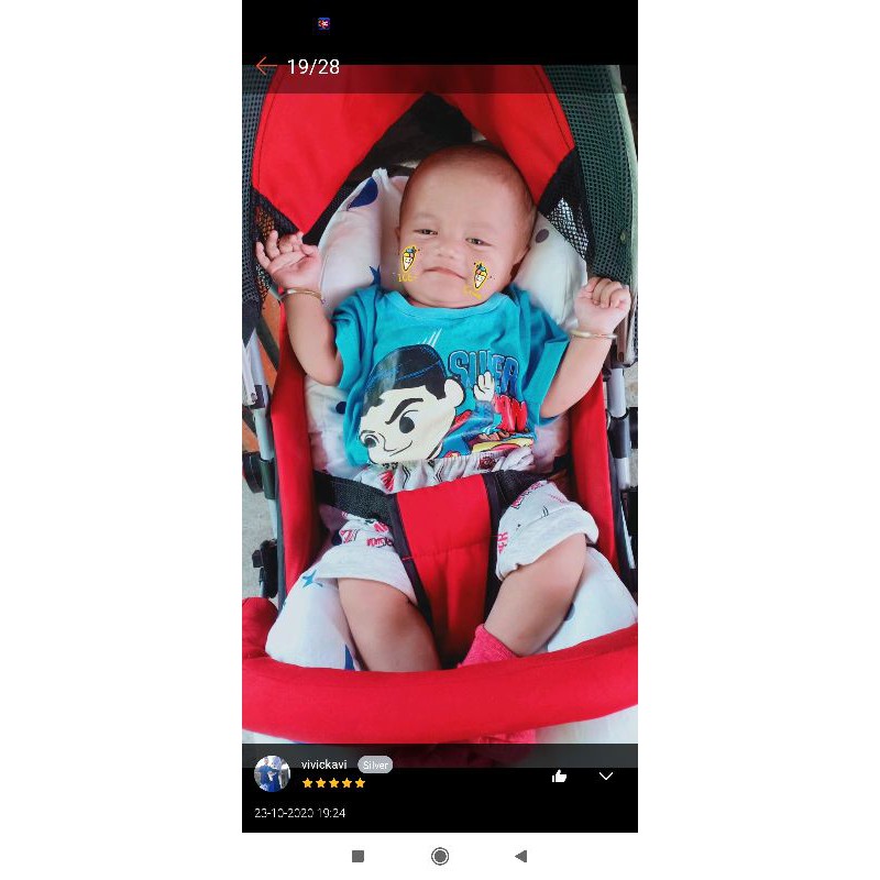 Alas Stroller Bouncer Seat Pad Bayi Murah Universal 1 dan 3 Lubang