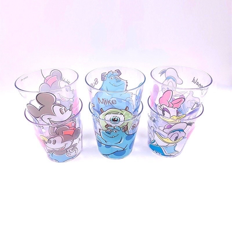 Gelas Cup Plastik Disney Mickey Princess Snow White Ariel Rapunzel Cars Toy Story Pooh Monster Inc Donald Daisy